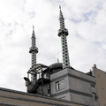 Foto Rundgang Hamburg-St. Georg: Centrummoschee mit Fuballminaretten in der Bckmannstrae/Nhe Steindamm. Fotograf: Stefan Bartkowiak