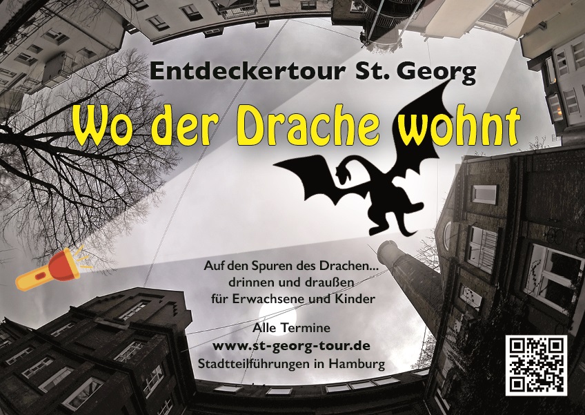 Drachentour-Flyer. Gestaltung: Brigitte Strombeck, Foto: Matthias Kr�ttgen