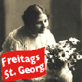Logo fr Rundgang St. Georg: Fahne mit der Aufschrift 'Freitags St. Georg'