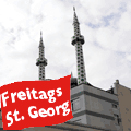 Foto Rundgang Hamburg-St. Georg: Centrummoschee mit Fuballminaretten in der Bckmannstrae/Nhe Steindamm. Fotograf: Stefan Bartkowiak